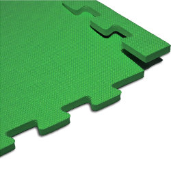 Мягкий пол, коврики-пазлы ECO 100х100x1.4 см, зеленые