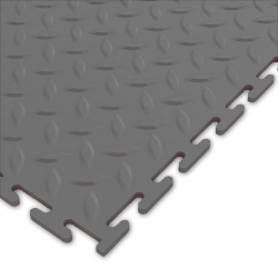 Модульное напольное ПВХ покрытие M-TILE HARD STEEL, RAL 7037, Серый.