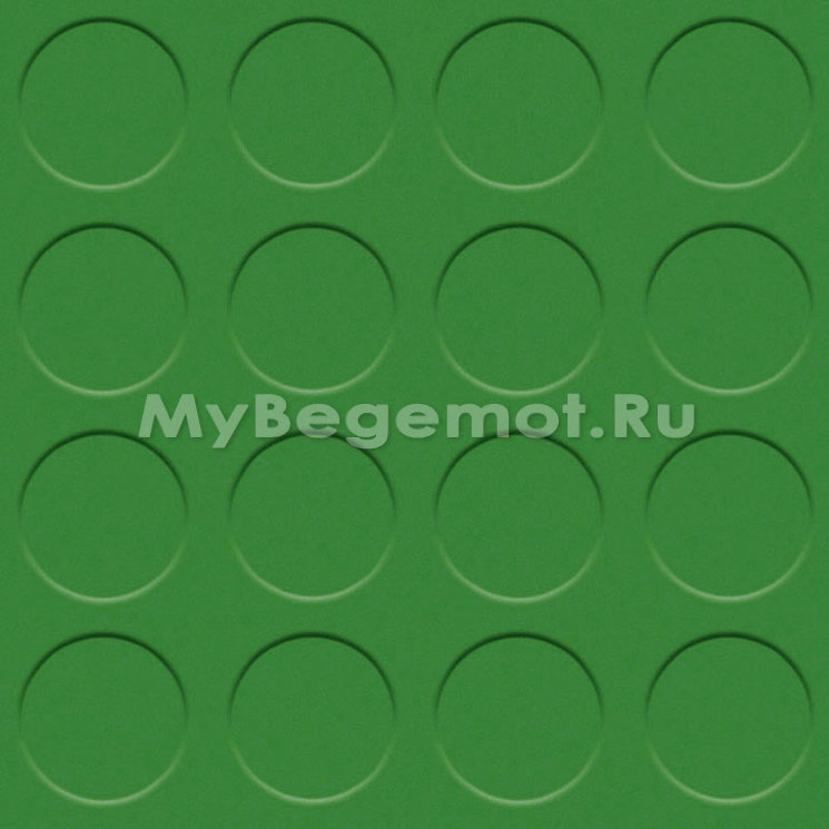 Резиновая дорожка, рулонная резина ТЭП "Монетка" 1.5*10.0 м, зеленый