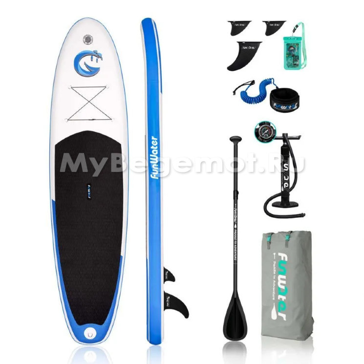 Доска САП (SUP) надувная FUNWATER SMILE BLUE 320х81х15 