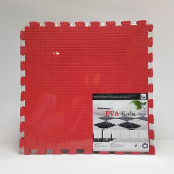 Мягкий пол EVA KIDS, коврики-пазлы 50х50x1.0 см, красные